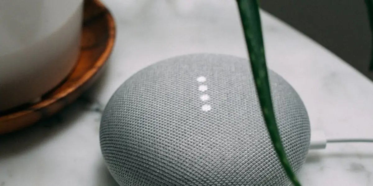 Smart speaker on a table